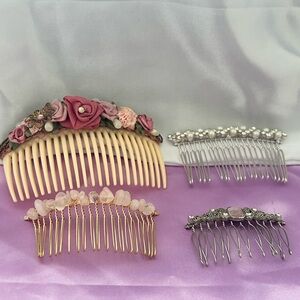 Set of Four Gorgeous Hair Combs